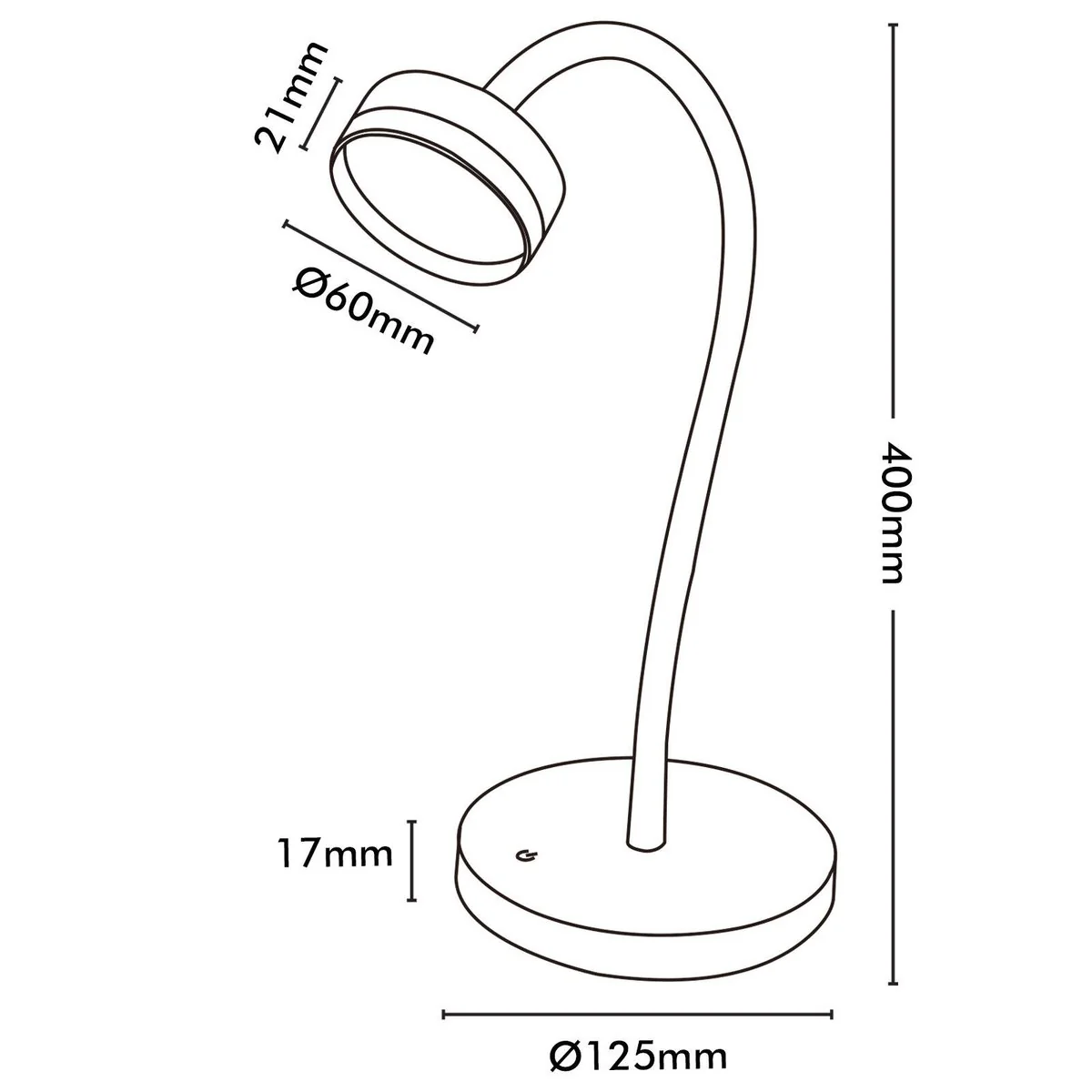Brilliant Jerico Desk Lamp - 3W LED - 40cm - Matt White - Image 5