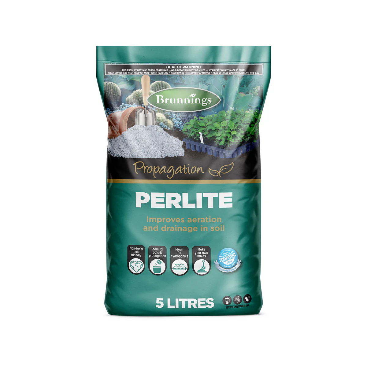 Brunnings Perlite 5L Lightweight Material For Root Growth
