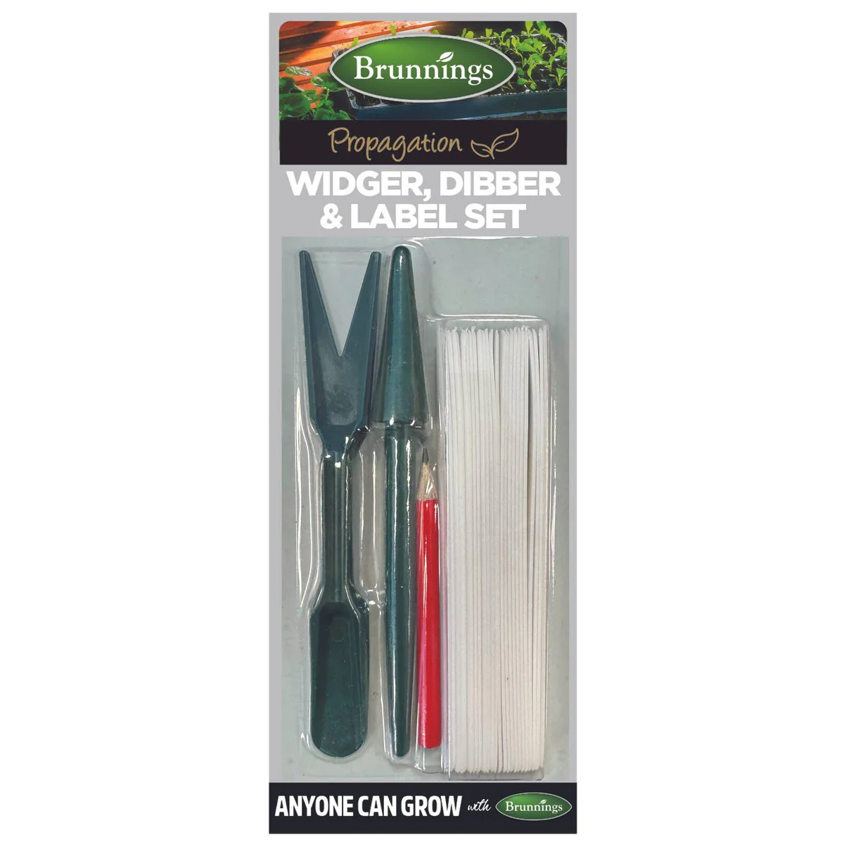 Brunnings Widger Dibber and Label Set - 25 Labels - Plastic - Value