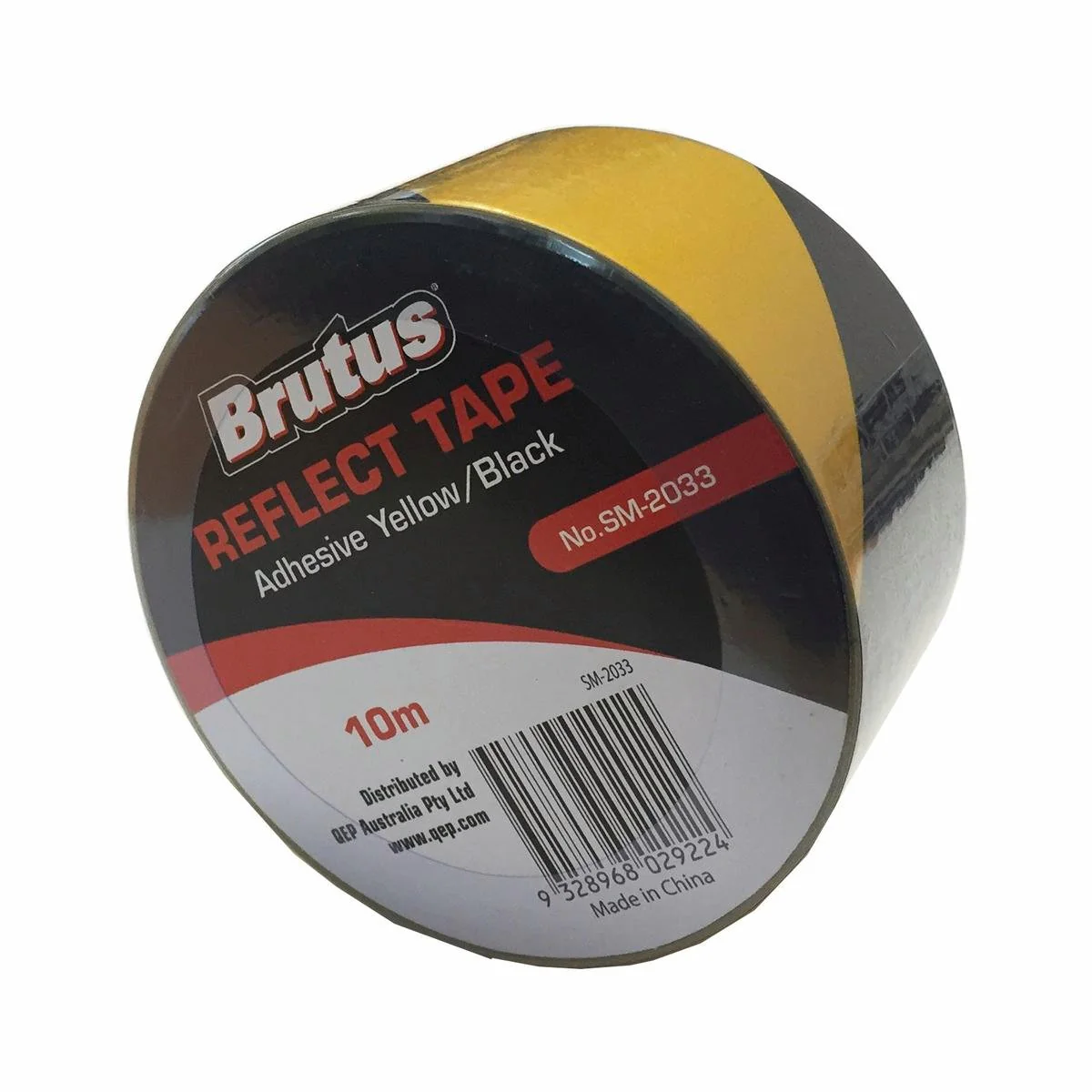 Brutus Reflective Adhesive Safety Tape - 50mm x 10m - Yellow Black - High Visibility