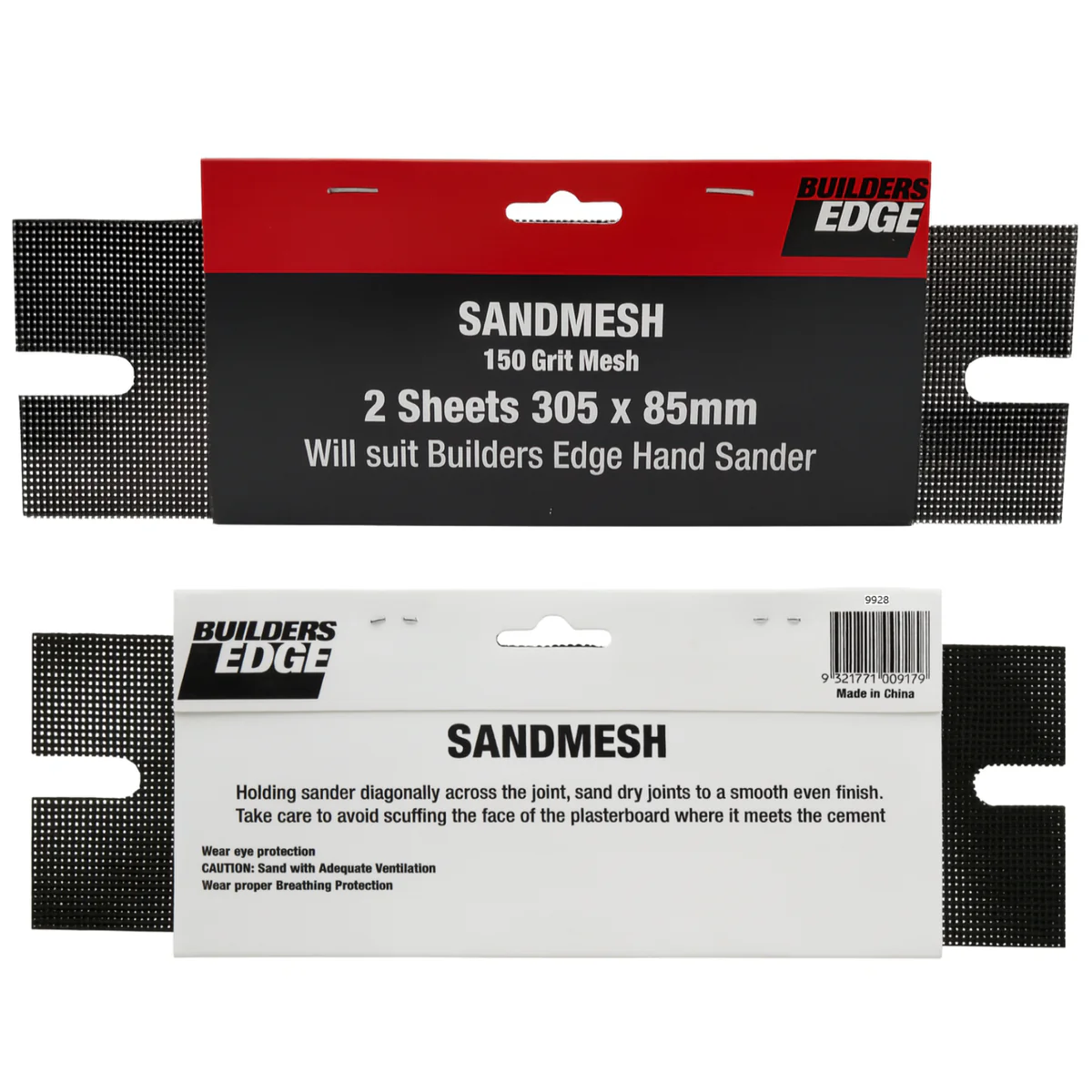 Builders Edge Plaster Accessory - 305mm x 85mm - Sandmesh - 2 Pack
