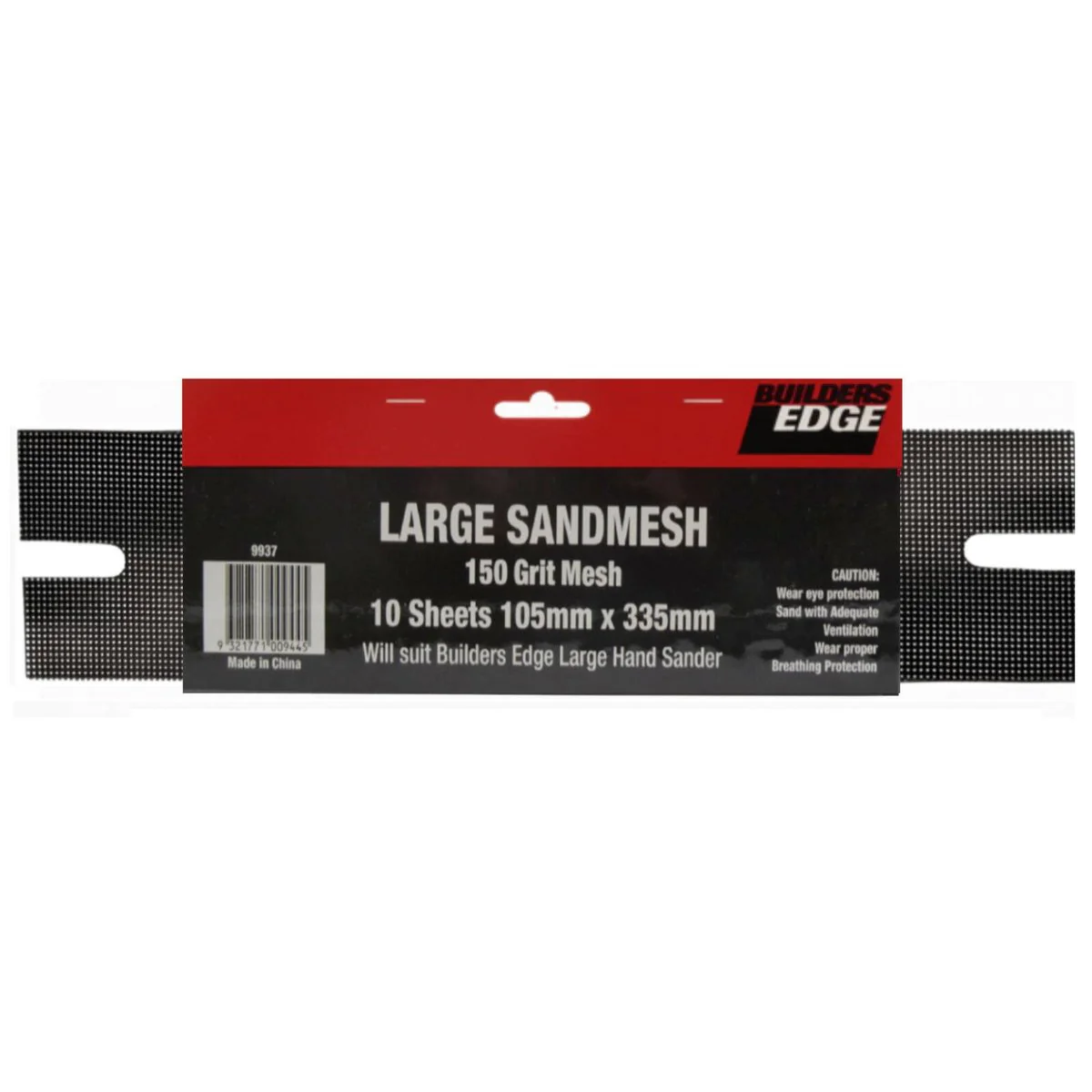Builders Edge Sand Mesh Sheet - 335mm x 105mm - Mesh - Waterproof - 10 Pack