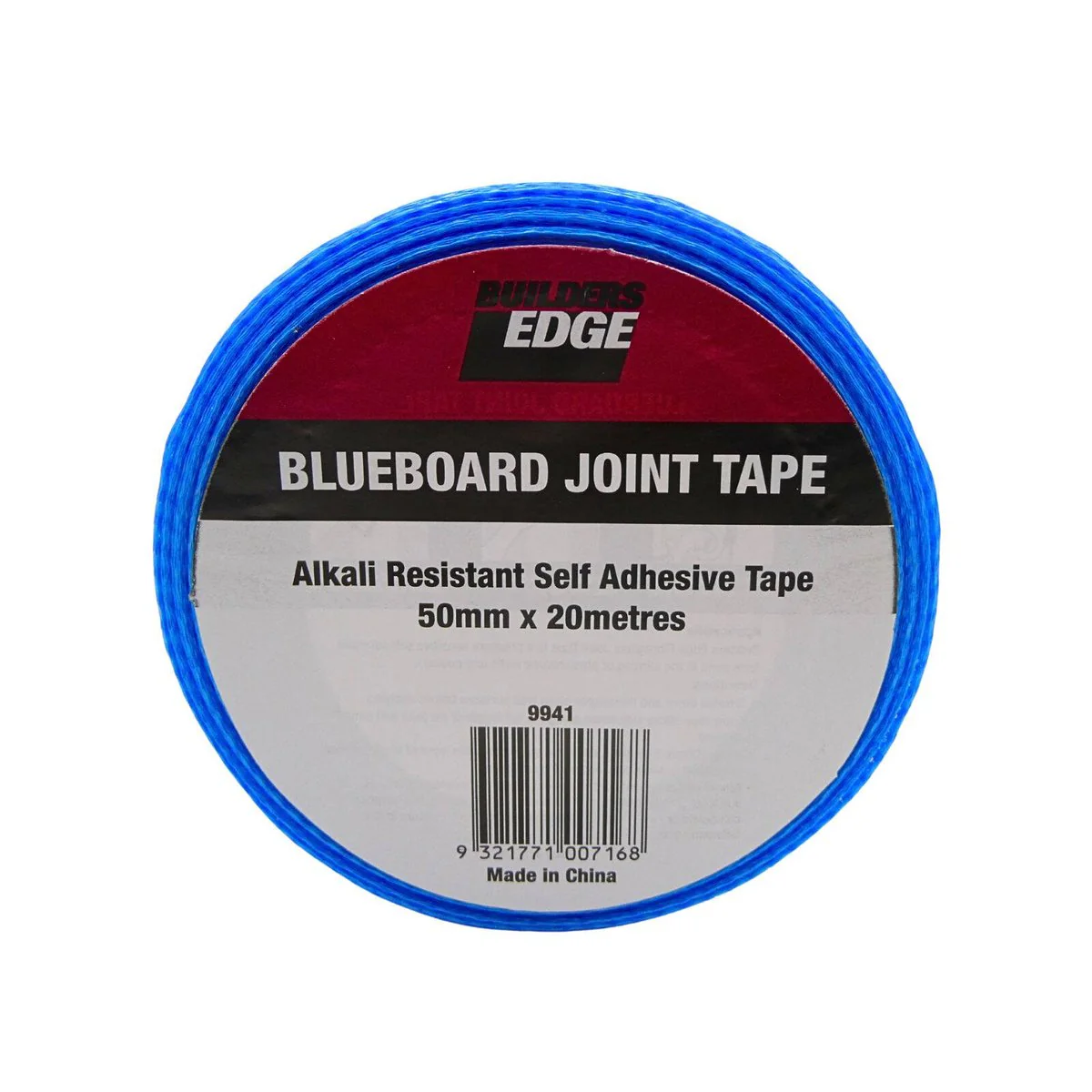 Builders Edge Self Adhesive Tape - 50mm x 20m - Fiberglass - Alkali Resistant