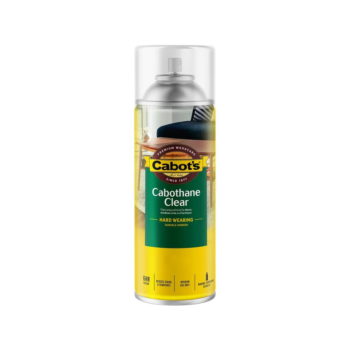 Cabot Cabothane 300g Oil Based Satin Varnish Aerosol Durable Finish