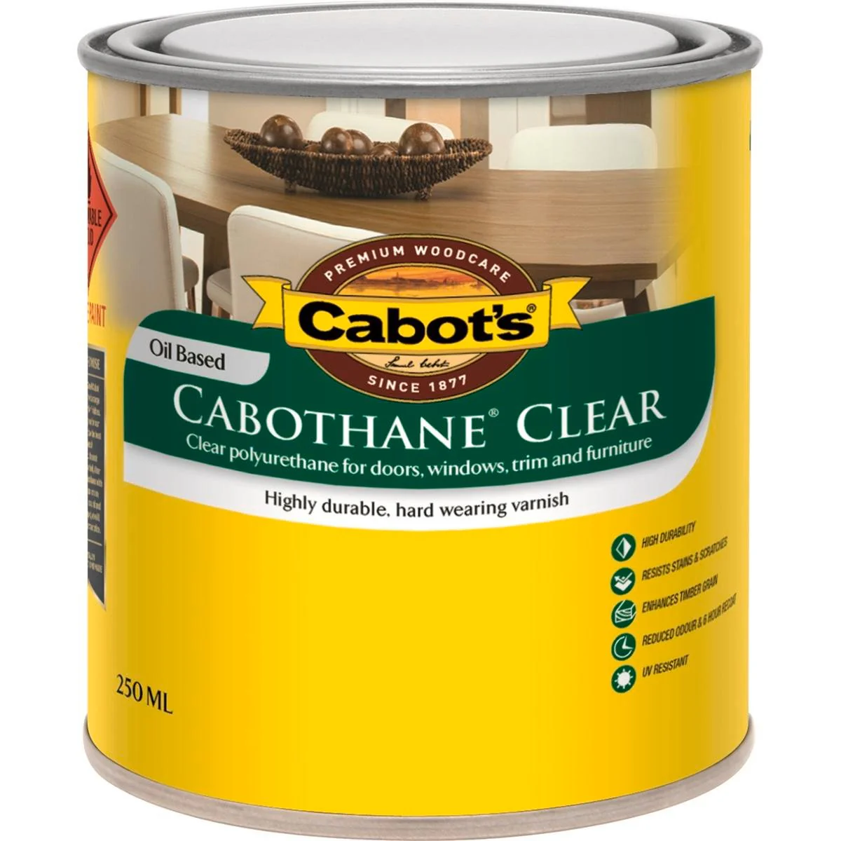 Cabot Cabothane Varnish - 250ml - Oil Based - Clear Finish