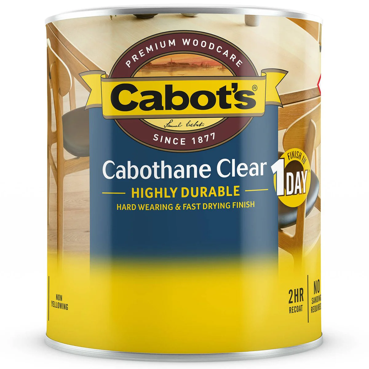 Cabot S 250ml Gloss Water Based Cabothane Clear Polyurethane - Durable - Fast Drying - Low Odour