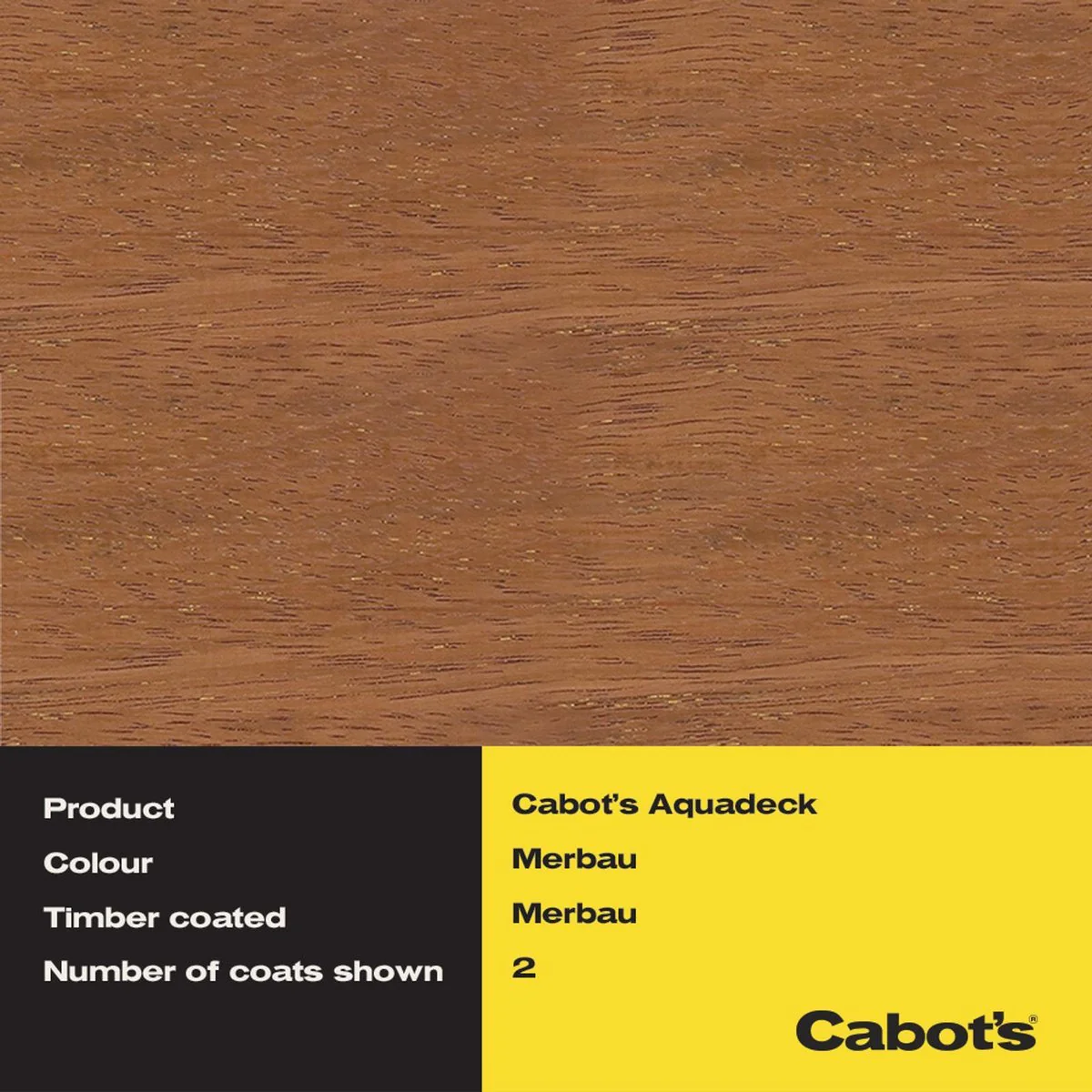 Cabot S Aquadeck Exterior Decking Oil 4L - Merbau - Water-Based, Durable - Image 2
