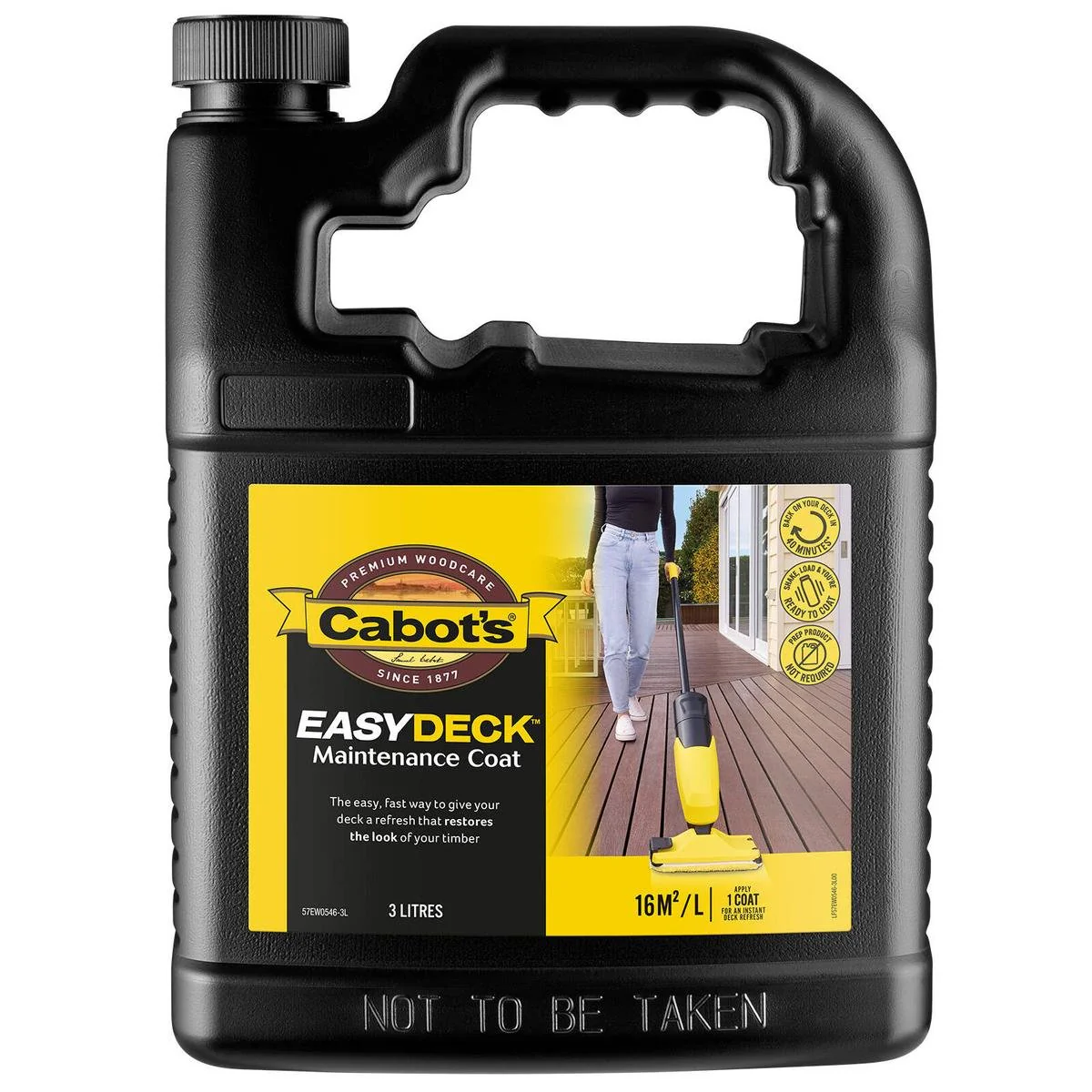 Cabot S Easydeck Maintenance Coat Refill - 3L - Covers 48m² - Fast-Drying