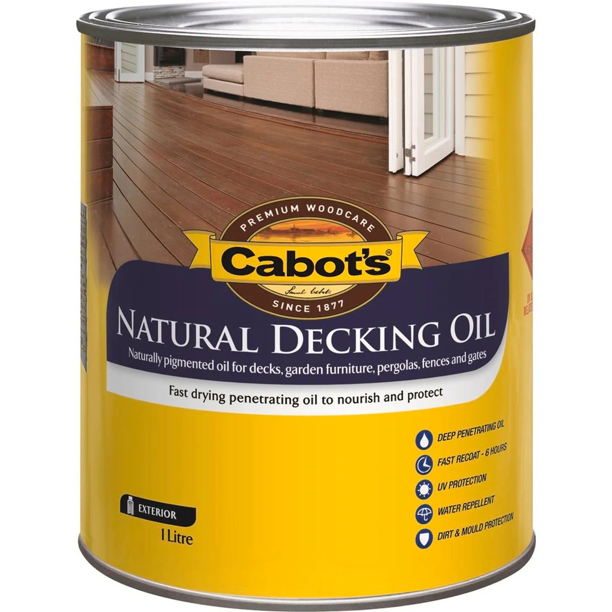 Cabot S Natural Decking Oil 1L Merbau Oil Based UV Resistant