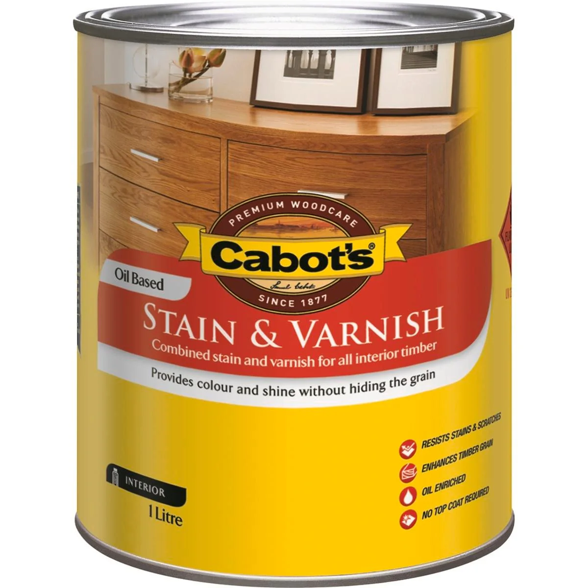 Cabot S Oil Based Stain and Varnish - 1L - Tint Base - No Top Coat