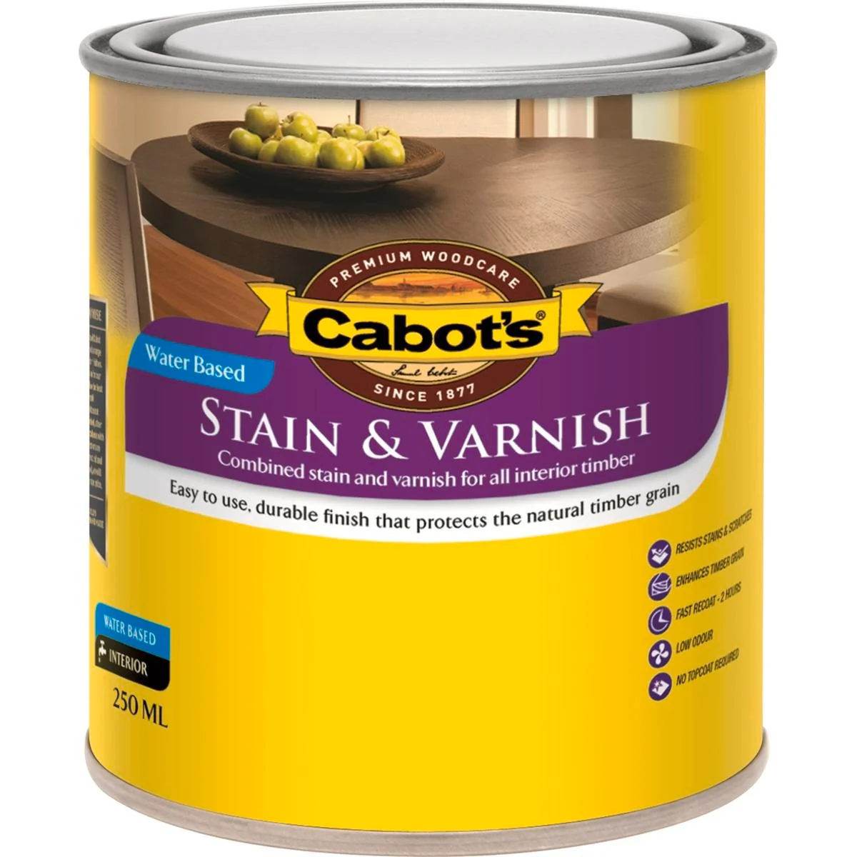 Cabot's Maple Gloss Water Based Stain - 250ml - Durable - Low Odour
