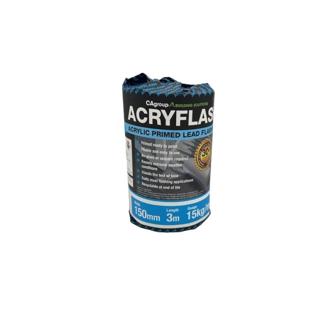 Cagroup Acryflash Lead Sheet 150mm x 3m - Grey/Charcoal - Durable, Contamination Reduction
