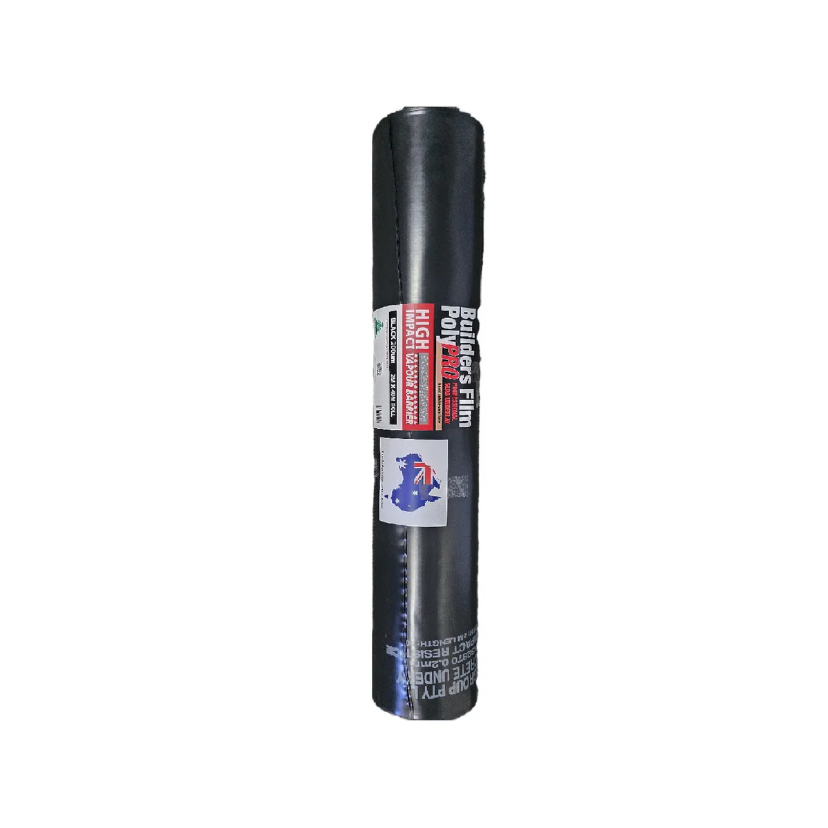 Cagroup Black High Impact Polypro Builders Film - 2 Rolls 40m x 200um