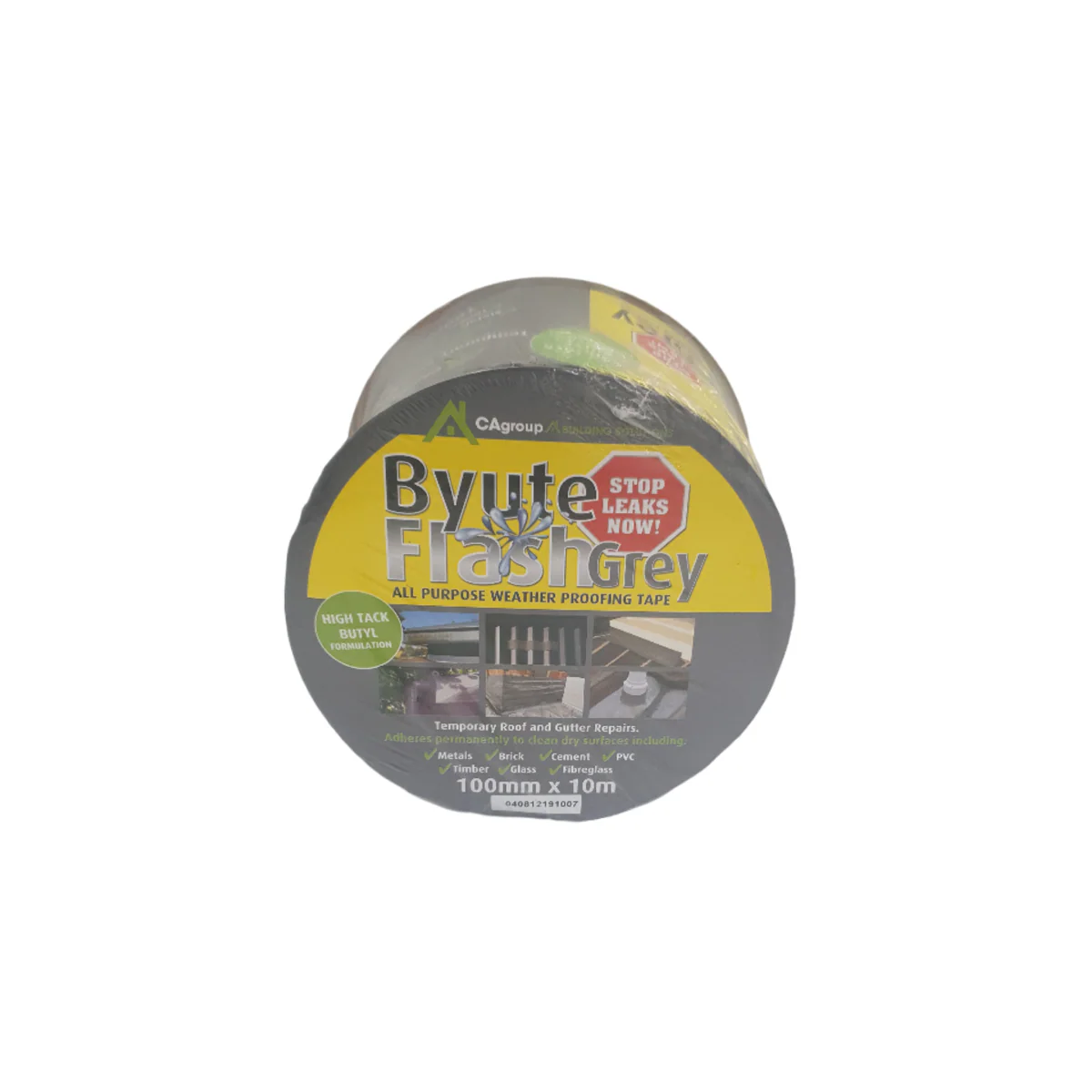 Cagroup Byute Flash Grey Sealing Tape 100mm x 10m - Weatherproof Adhesive