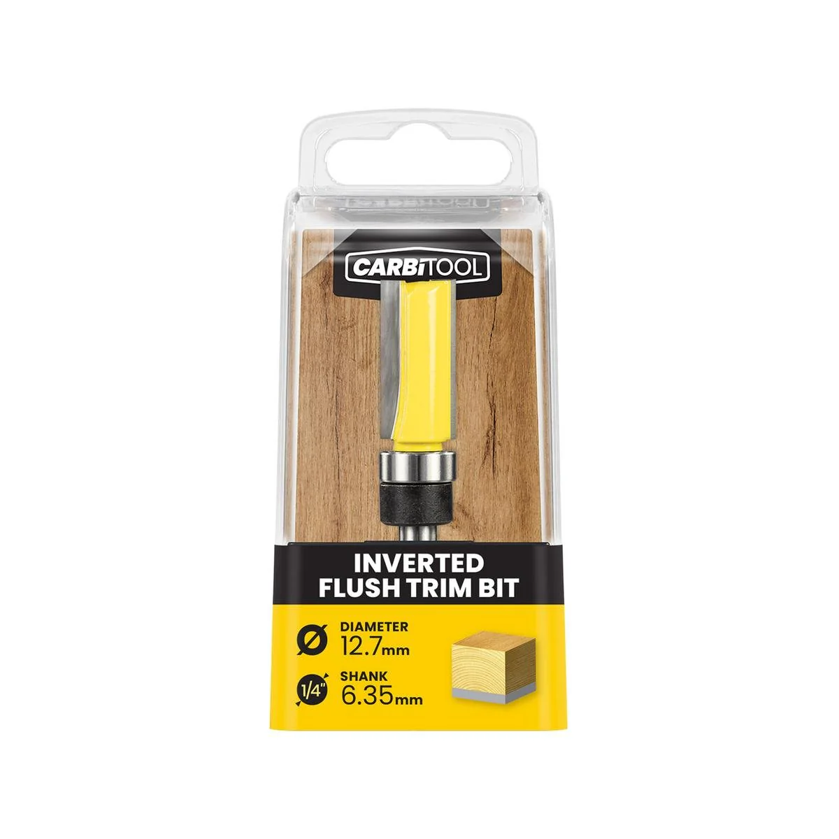 Carbitool 12.7mm TCT Inverted Flush Router Bit - Tungsten Carbide - 1 Pack