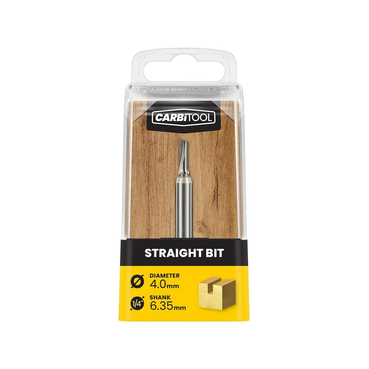 Carbitool 4.00MM TCT Straight Router Bit - Tungsten Carbide - Precision Cutting Tool