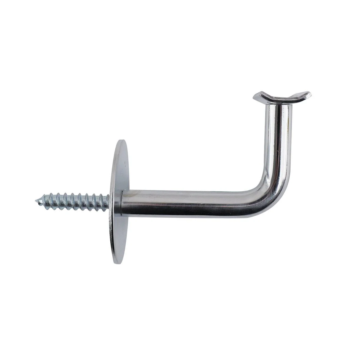 Carinya Handrail Bracket - 160mm x 220mm - Chrome Plated Steel - Curved Top - Image 2