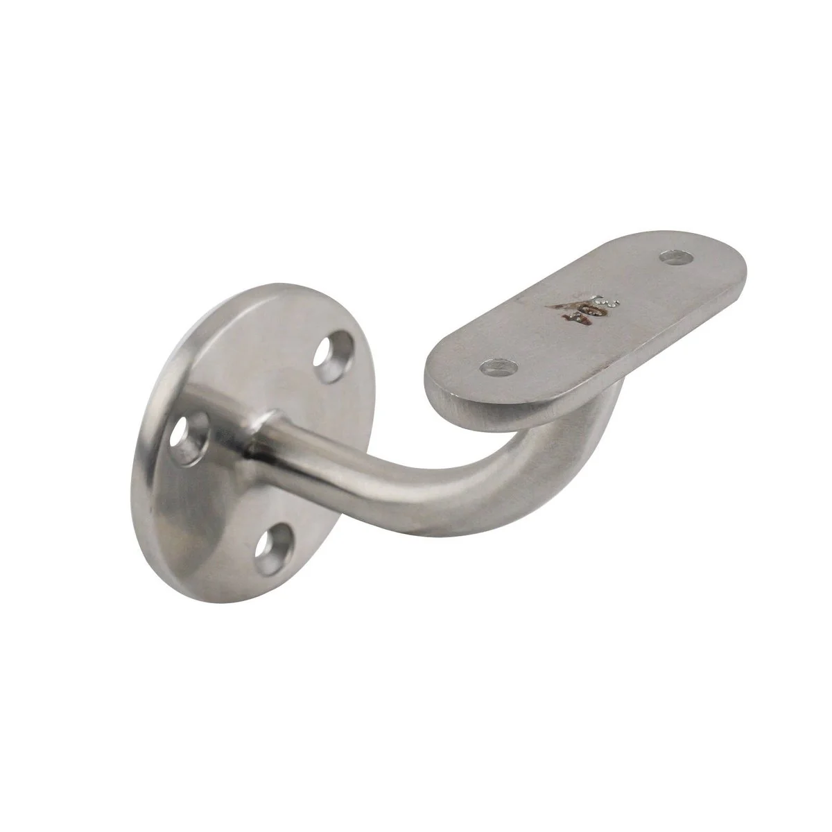 Carinya Stainless Steel Flat Top Curved Handrail Bracket - 70mm x 90mm x 95mm - Silver