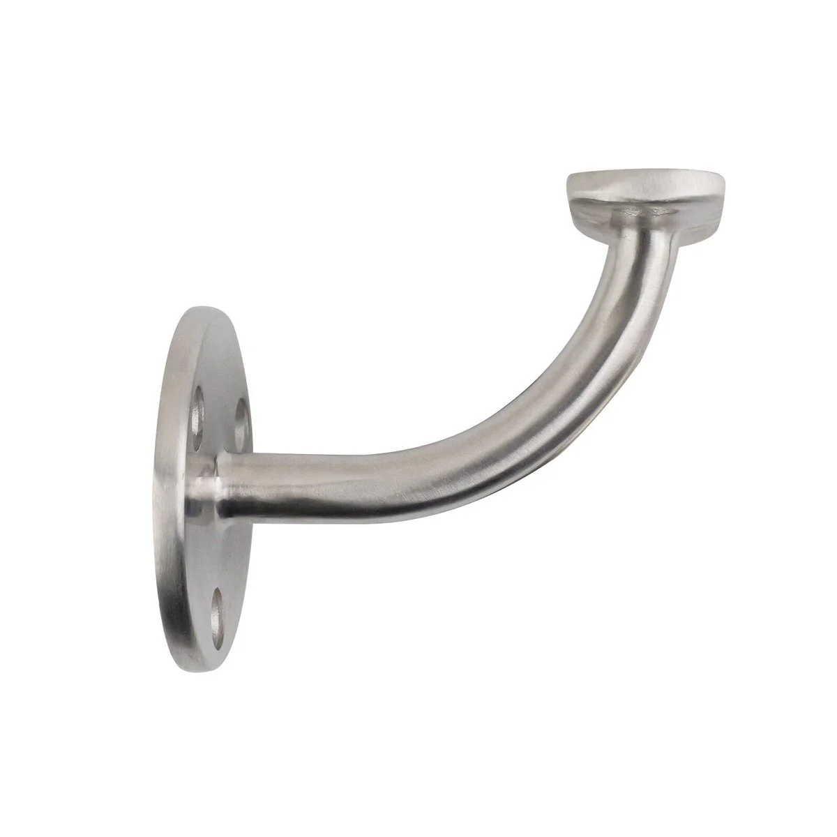 Carinya Stainless Steel Flat Top Curved Handrail Bracket - 70mm x 90mm x 95mm - Silver - Image 2