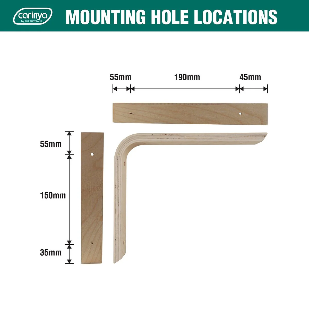 Carinya Plywood Angle Bracket - 290 x 240mm - Plywood - DIY Design - Image 5
