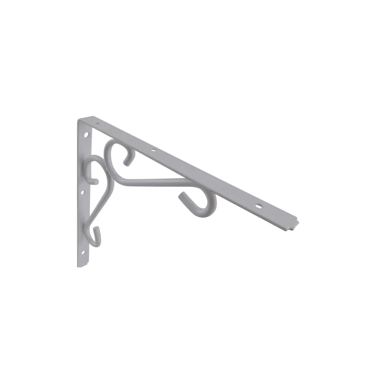 Carinya Scroll Stayed Bracket 300x300mm White Steel Heavy Duty