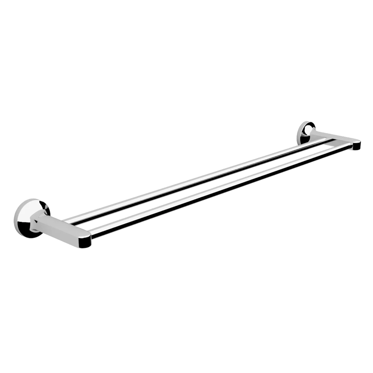Caroma 600mm Sahara Double Towel Rail - Brass - Chrome Finish - Durable