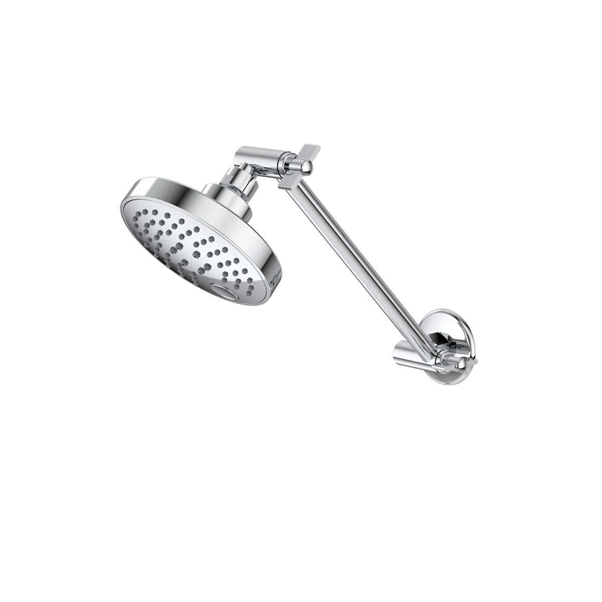 Caroma Chrome Luna Adjustable Shower & Arm 9L Min - 120mm x 345mm - Water-Saving