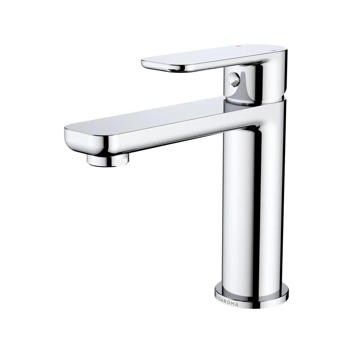 Caroma Chrome Luna Basin Mixer - Lead Free Brass - 40mm x 167mm x 125mm - Efficient Water Flow