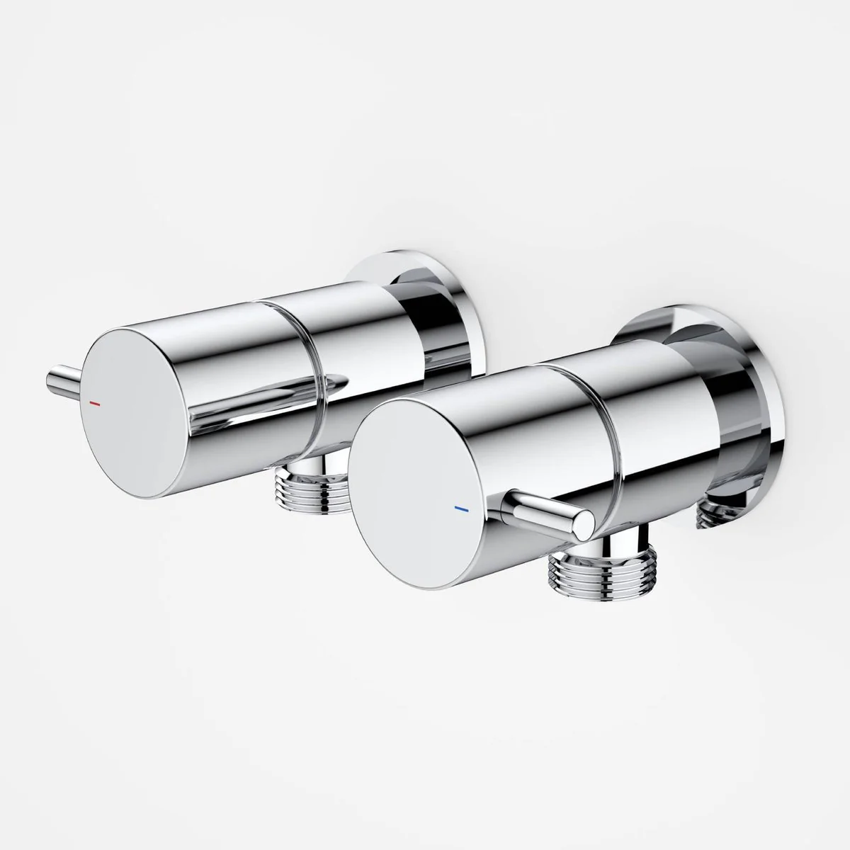 Caroma Chrome Luna Lever Washing Machine Set - Lead Free Brass - 56mm x 99mm - Image 3