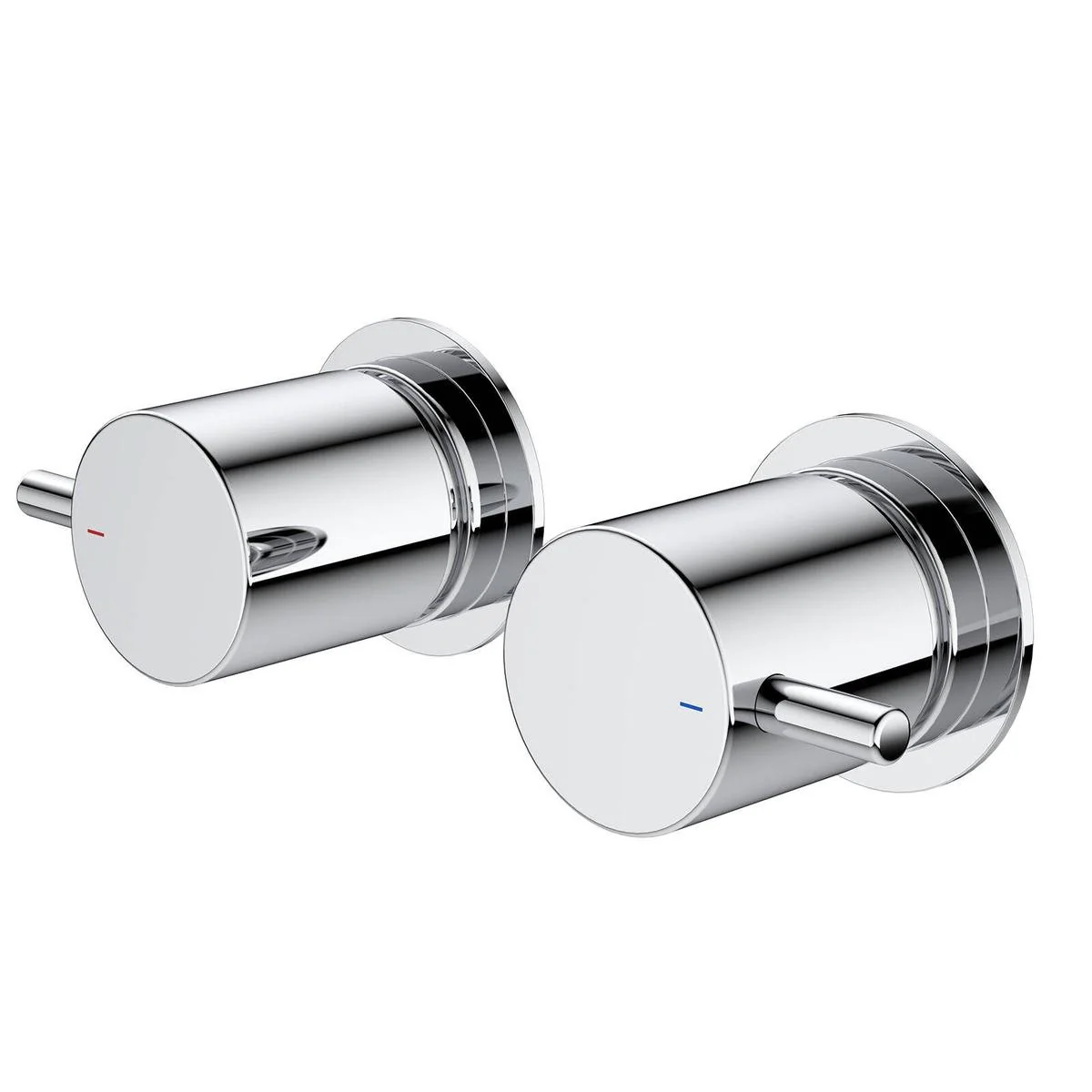 Caroma Chrome Luna Wall Top Assemblies Lever - 57mm x 58mm - Lead-Free Brass