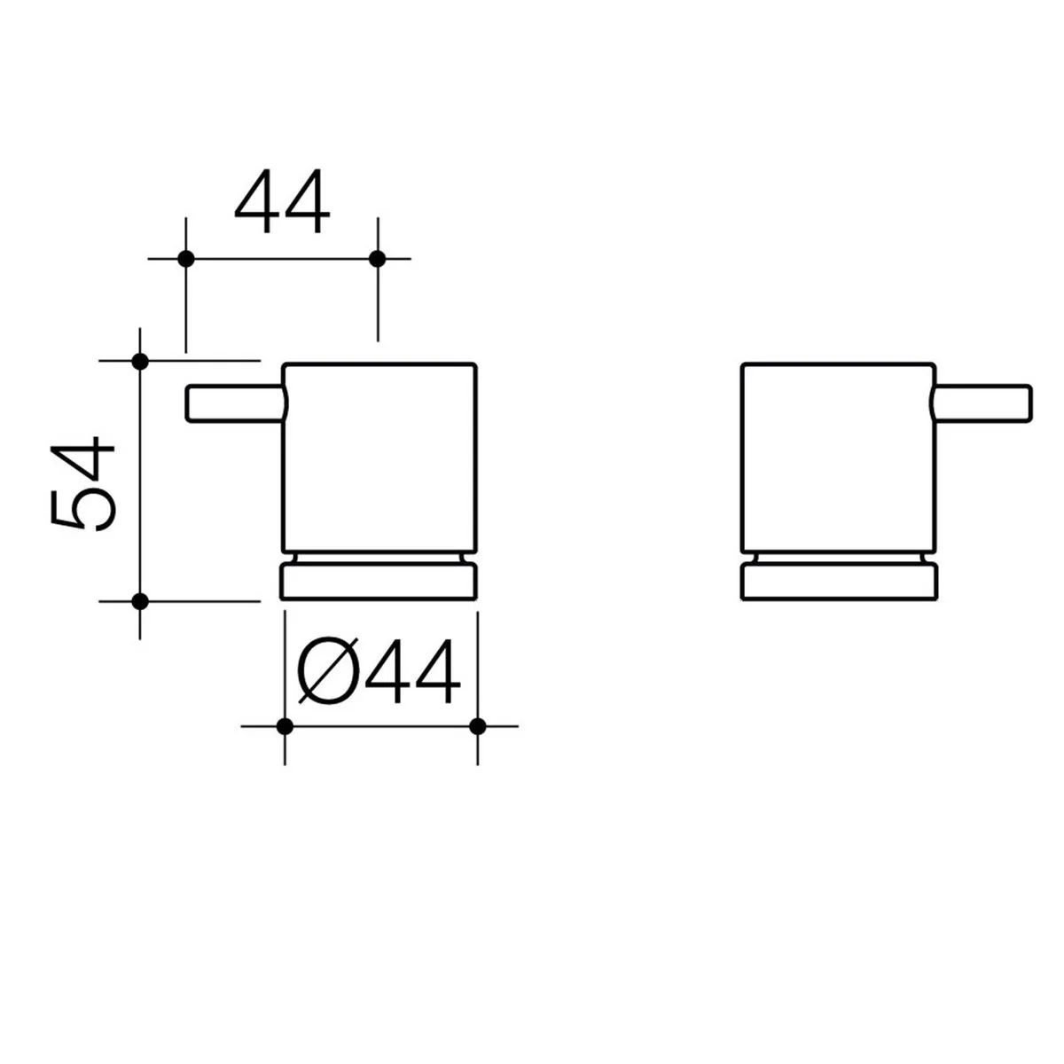 Caroma Luna Lever Basin Top Assemblies - 44mm x 54mm - Chrome - Lead-Free Brass - Image 2