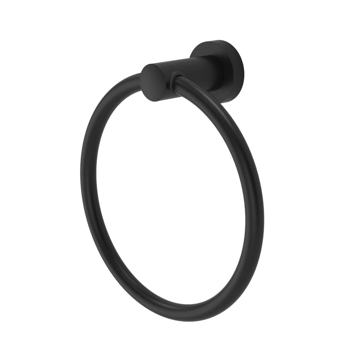 Caroma Matte Black Cosmo Towel Ring 175mm x 45mm x 55mm - Black