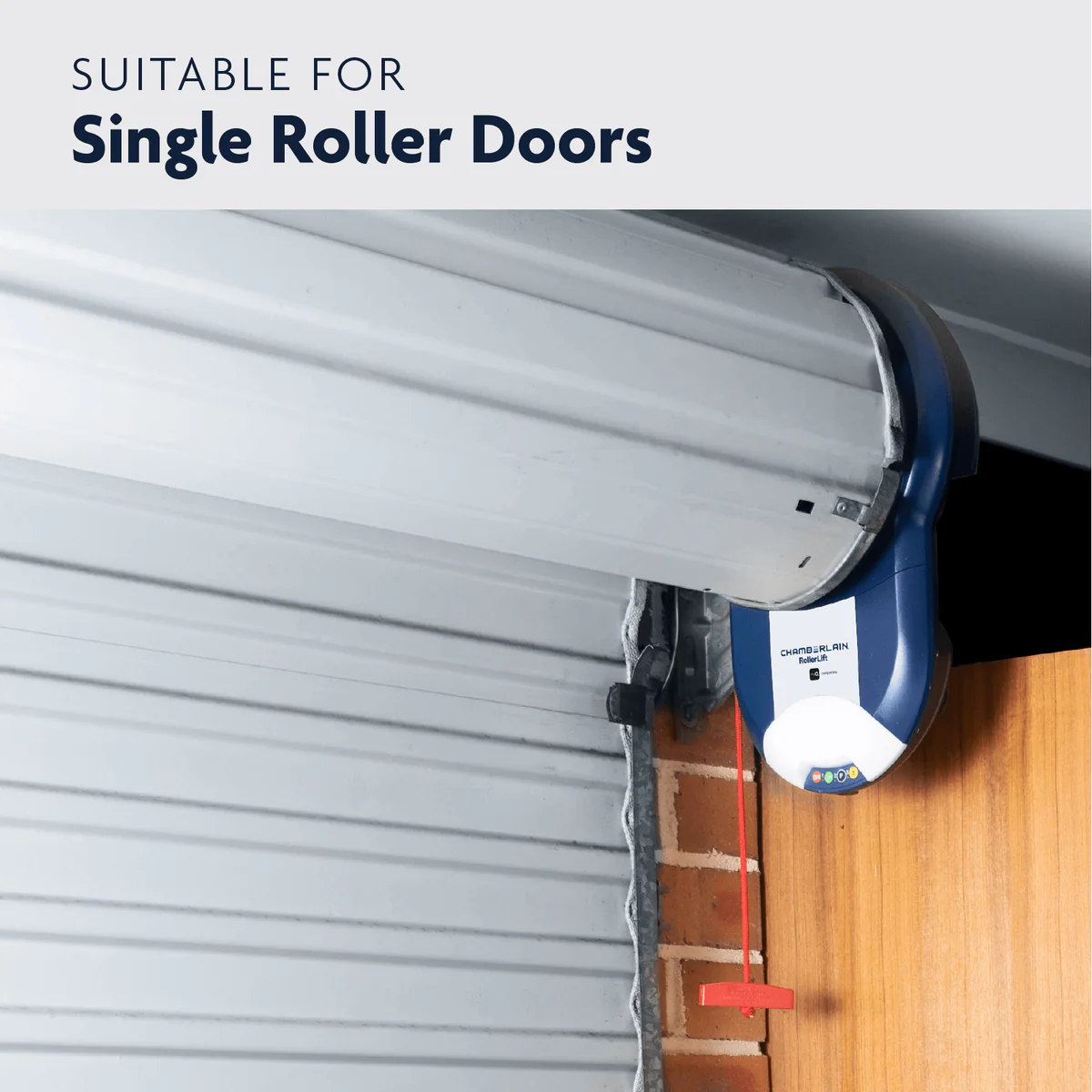Chamberlain Rollerlift Roller Garage Door Opener - 1 Unit - 457mm x 170mm x 290mm - Remote-Controlled - Easy DIY Installation - Safety Features - Image 2