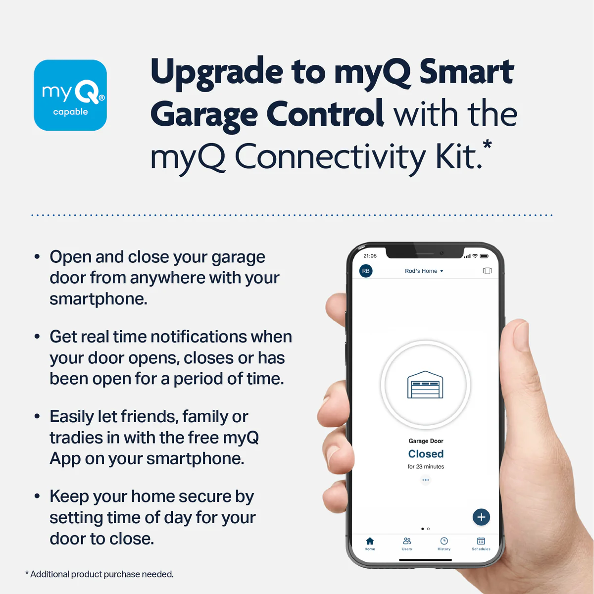 Chamberlain Rollerlift Roller Garage Door Opener - 1 Unit - 457mm x 170mm x 290mm - Remote-Controlled - Easy DIY Installation - Safety Features - Image 6