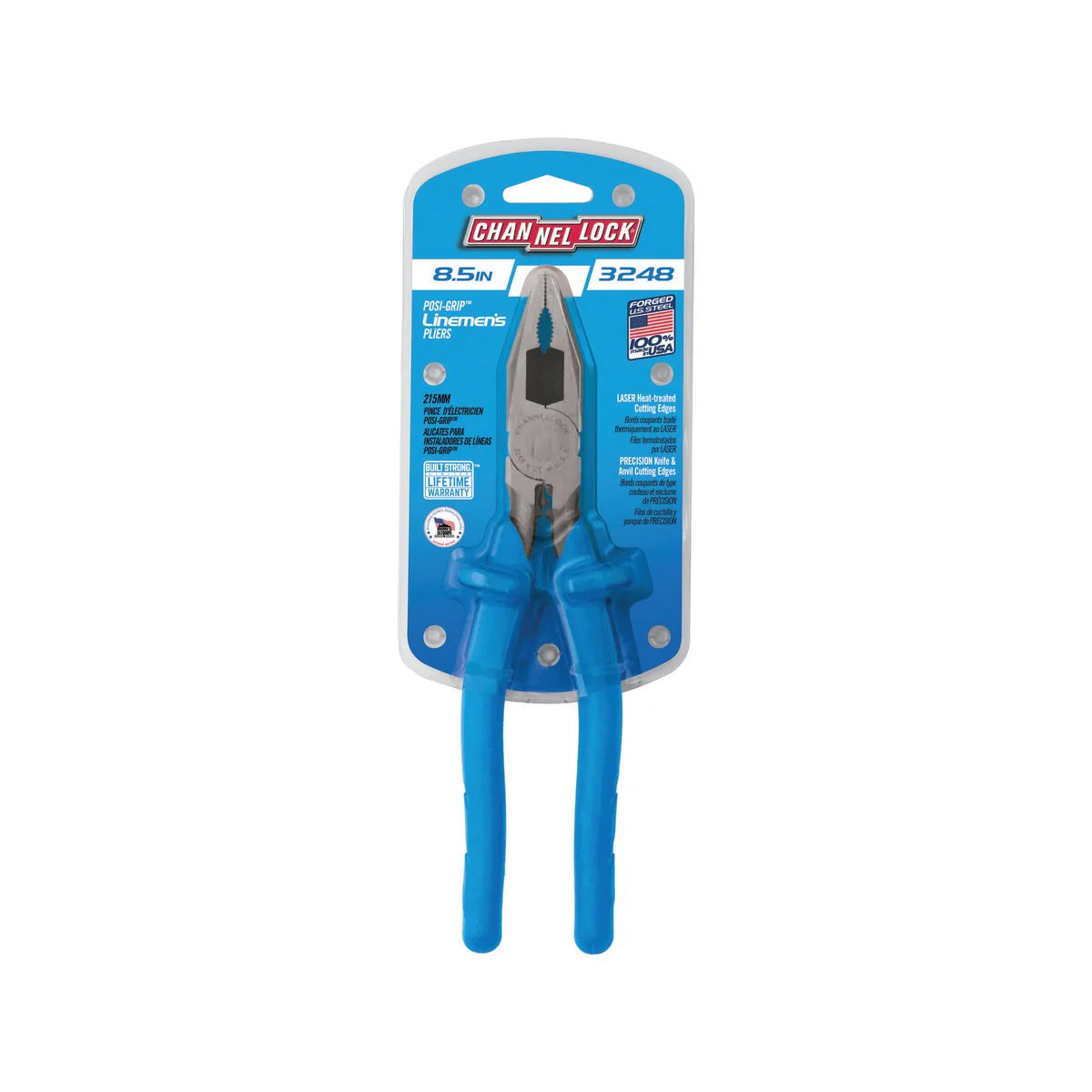 Channellock 216mm Linesmen Pliers - Steel - Insulated - Durable Grip