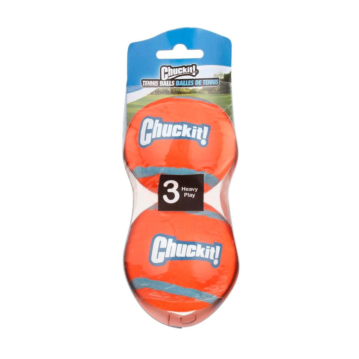 Chuckit Large Tennis Ball 2 Pack - 81mm x 194mm - Durable - Bright Colours
