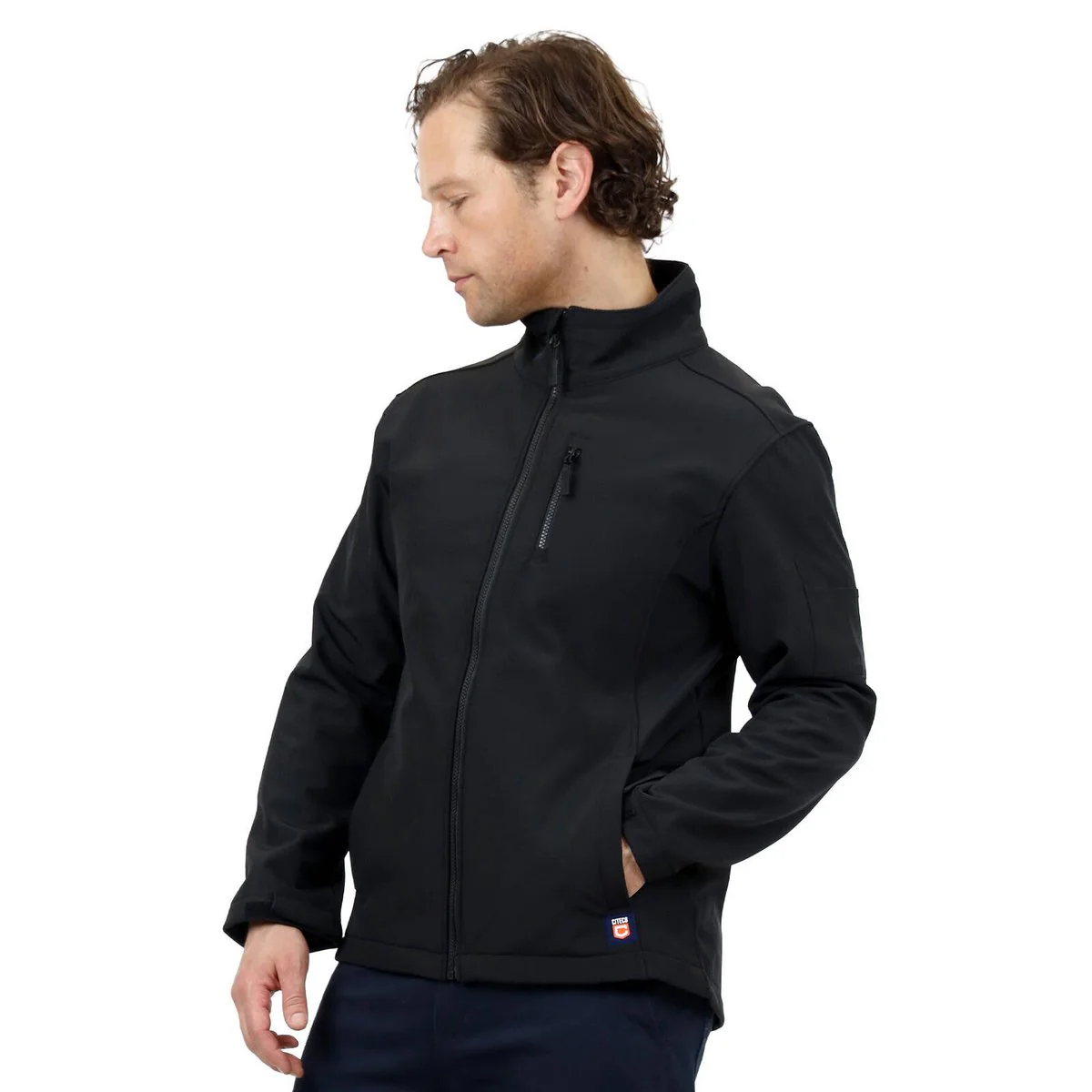 Citeco Black Soft Shell Jacket 2XL - UPF 50+ Protection - Fleece Lined - Image 3