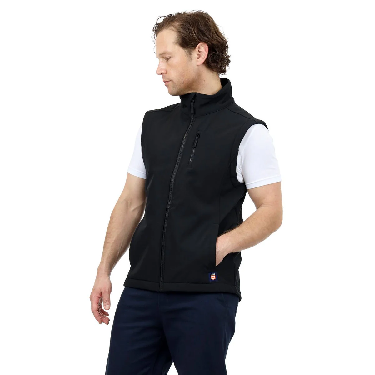 Citeco Black Soft Shell Vest - XL - Fleece Lined - Full Zip - Men's - Image 4