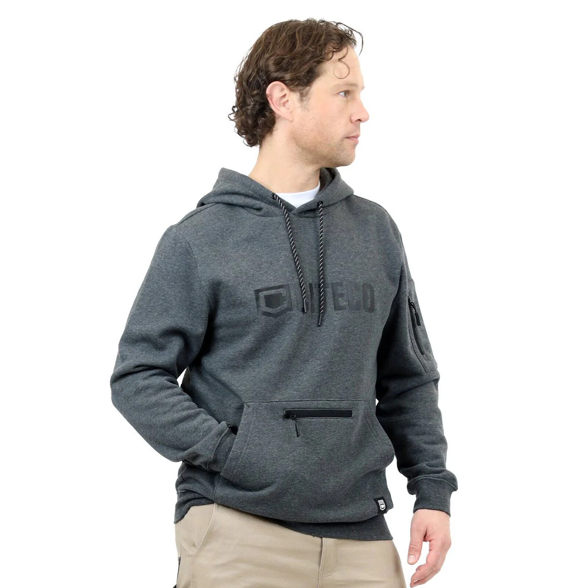 Citeco Charcoal Marle Hoodie - Men's Work Hoodie XL - UPF 50+ Protection - Image 4