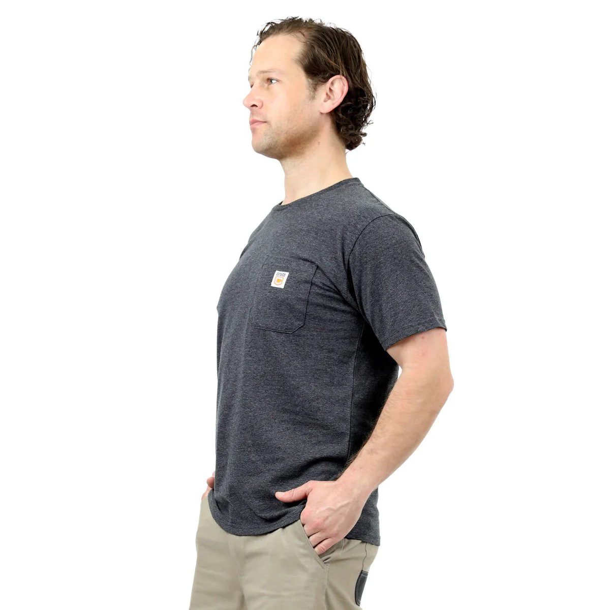 Citeco Charcoal Marle Tee - Men's T-Shirt XL - UPF 50+ Protection - Soft Cotton/Polyester - Image 3