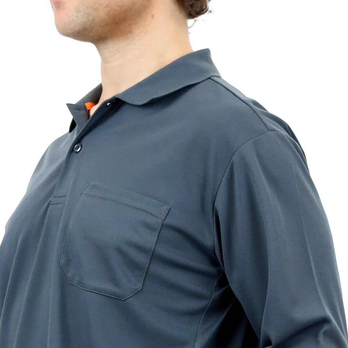 Citeco Grey Dry Fit Long Sleeve Polo 2XL - Lightweight - Breathable - Image 3
