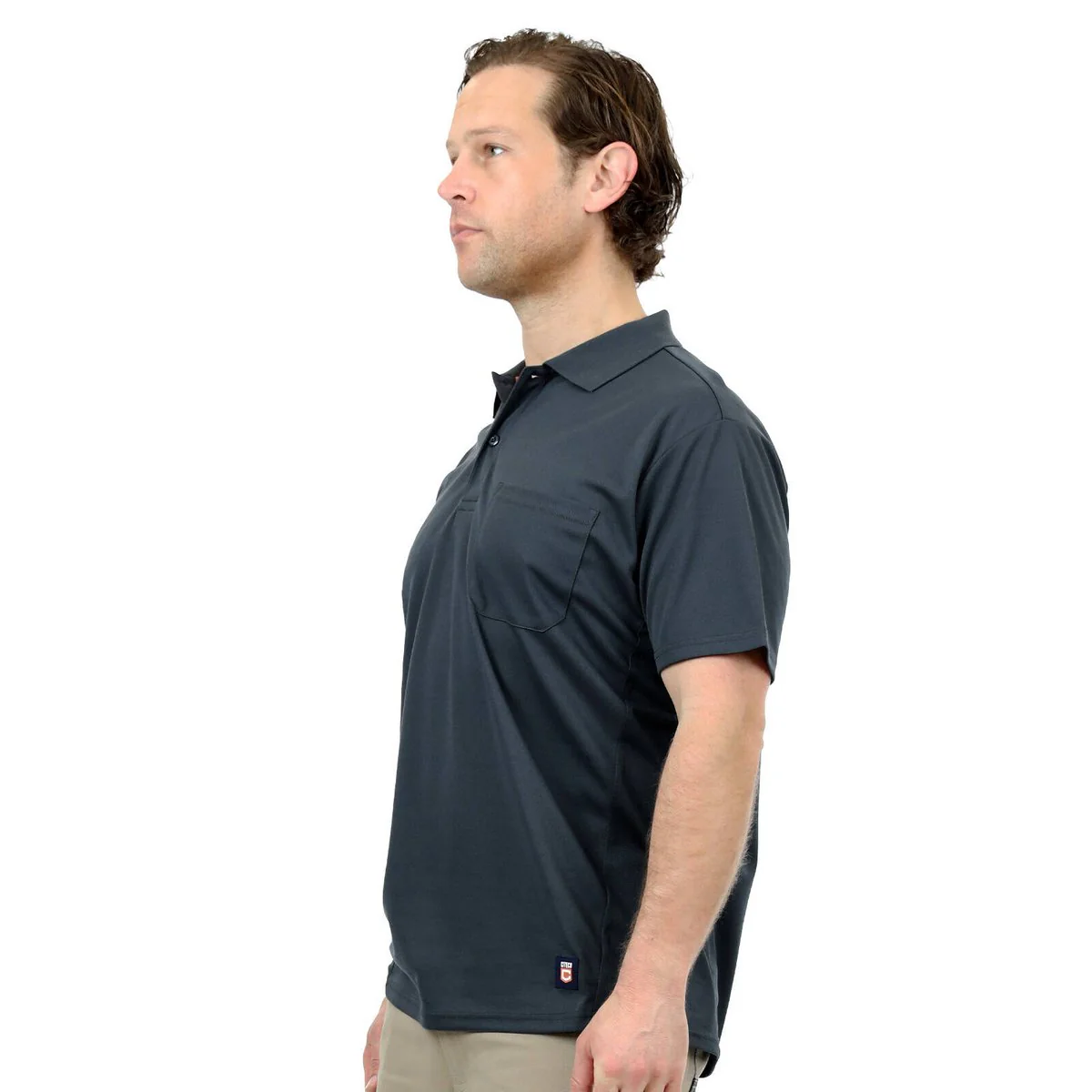 Citeco Grey Dry Fit Polo Shirt - Medium - Short Sleeve - Lightweight - Breathable - Image 3