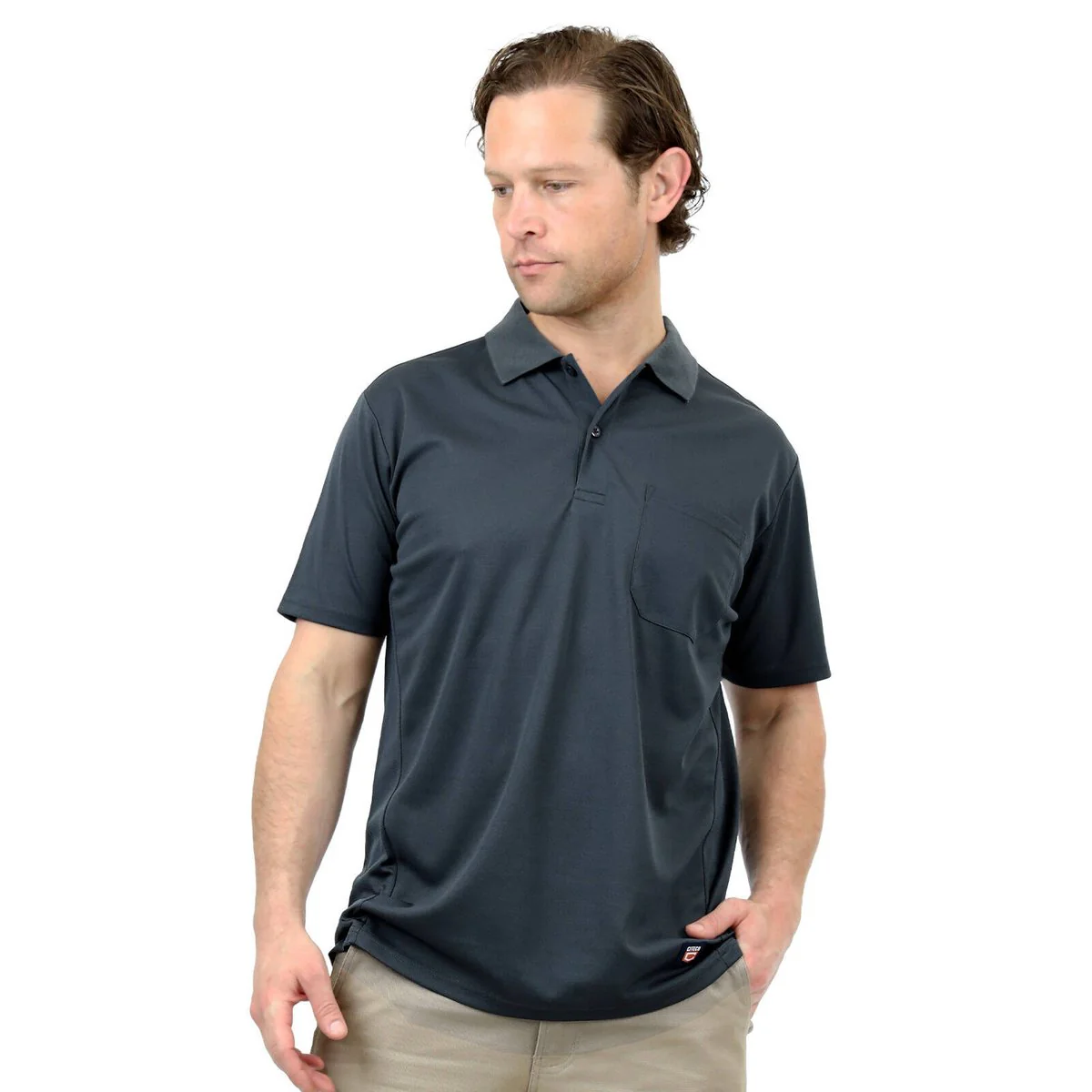 Citeco Grey Dry Fit Short Sleeve Polo 2XL - Lightweight - Breathable Mesh - Image 2