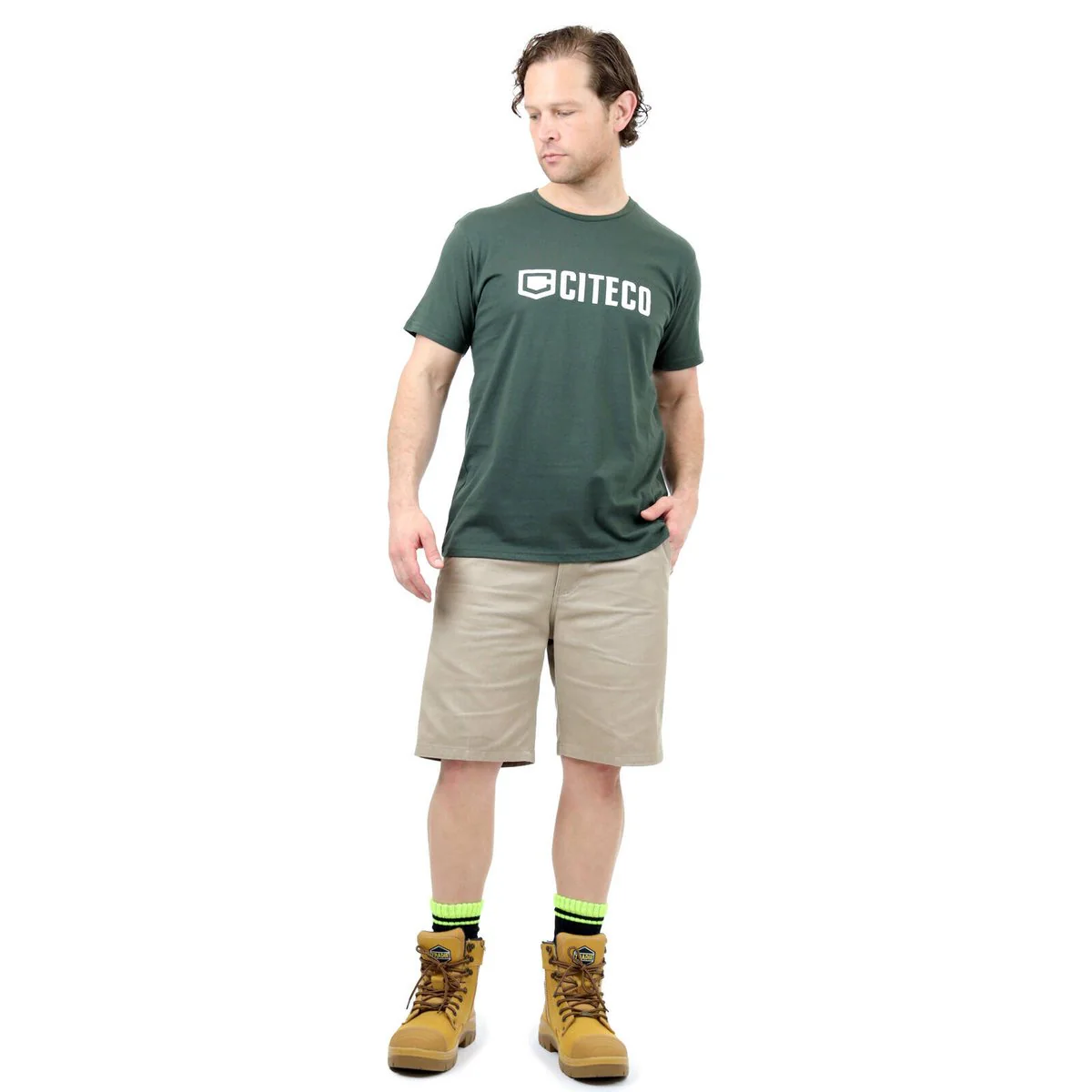 Citeco Khaki Tee Large - Men's T-Shirt - UPF 50+ Sun Protection - Soft Cotton/Polyester Blend - Image 5