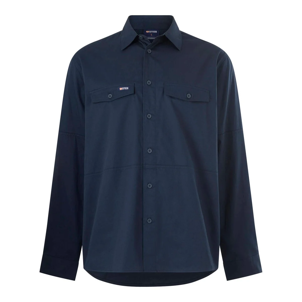 Citeco Long Sleeve Shirt Size S - Navy - UPF 50+ Sun Protection - Breathable Cotton