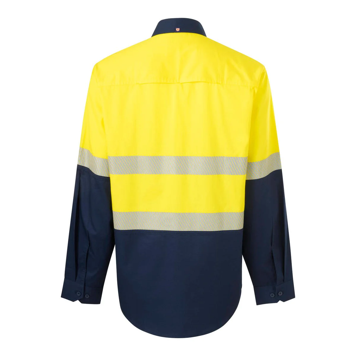 Citeco Long Sleeve Taped Shirt Hi Vis Size S Yellow Navy - UPF 50+ Protection - Image 3