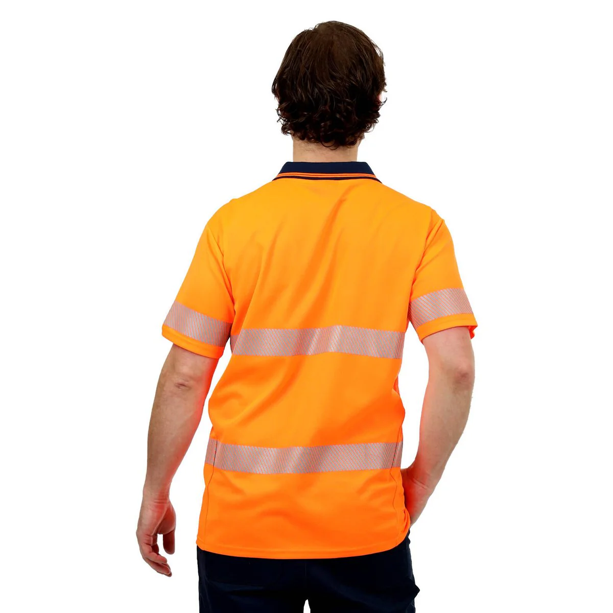 Citeco Orange Hi Vis Short Sleeve Polo Small - Lightweight - Breathable - Reflective - Image 5