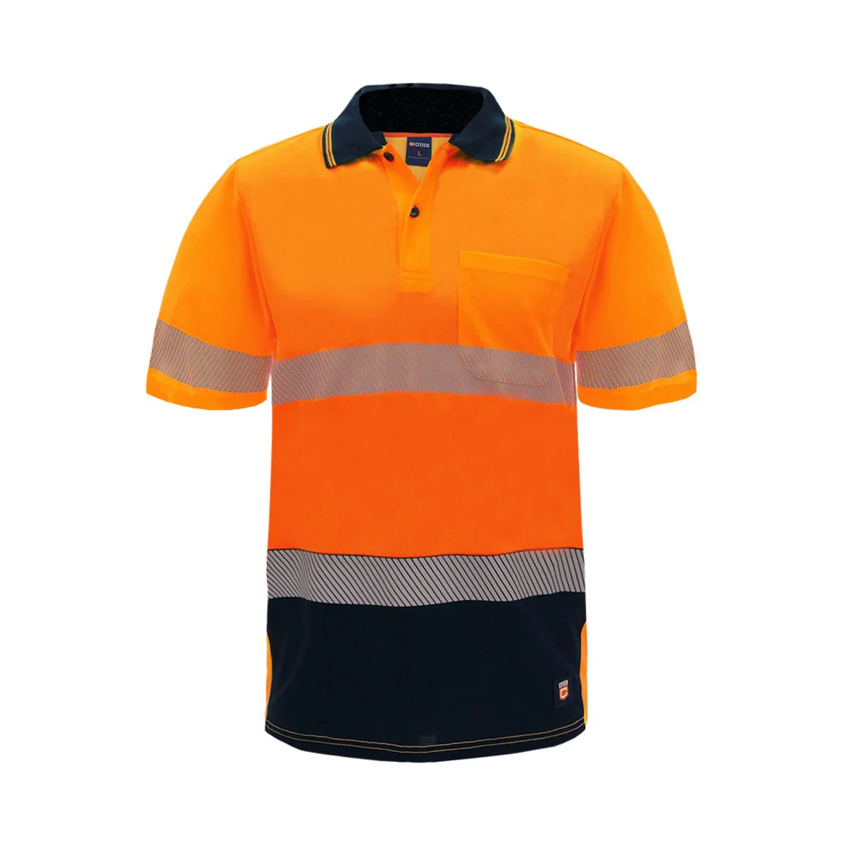Citeco Orange Hi Vis Short Sleeve Polo - XL - Lightweight - Breathable