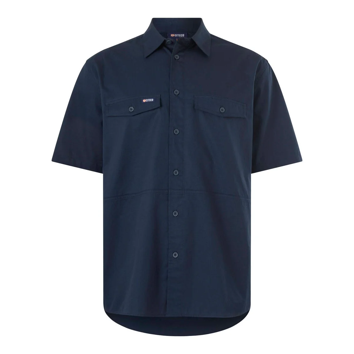 Citeco Short Sleeve Shirt - Size M - Navy - Lightweight Cotton - UPF 50+
