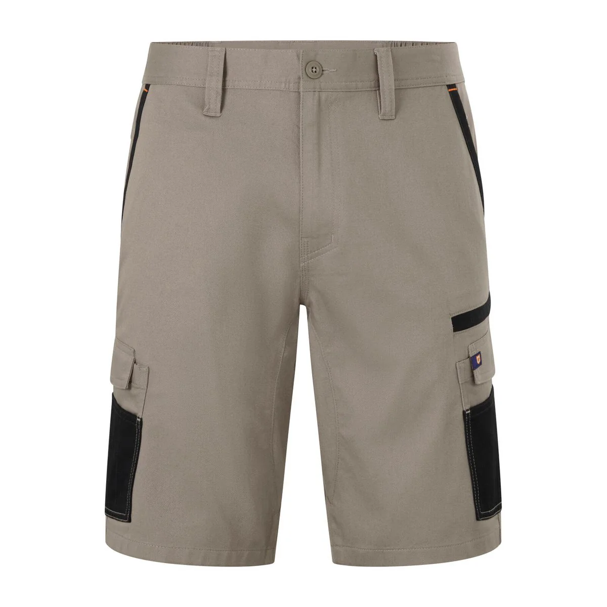 Citeco Size 107r Khaki Mid Shorts Cotton Stretch Cargo - 98% Cotton - UPF 50+ Sun Protection
